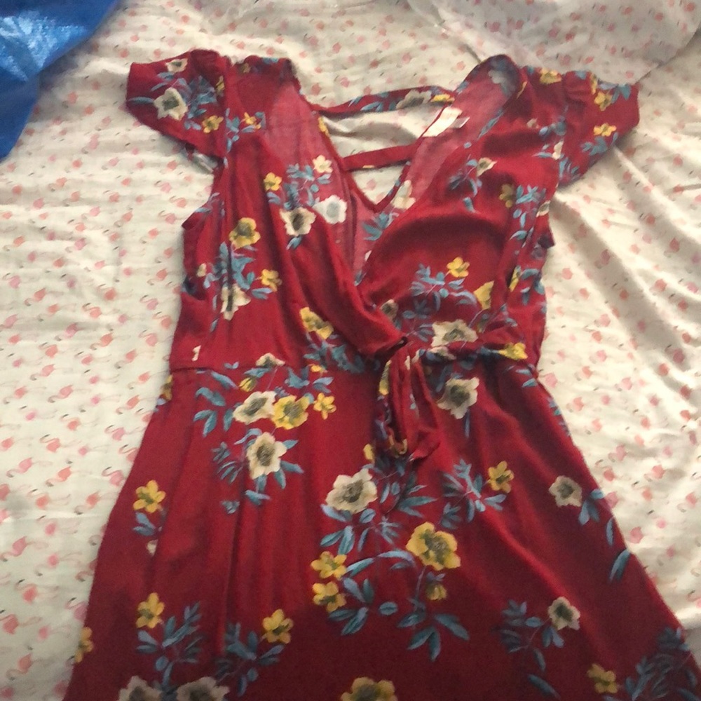 Mini Red flower Dress